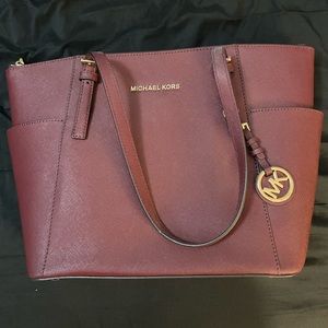 Maroon Micheal Kors Purse
